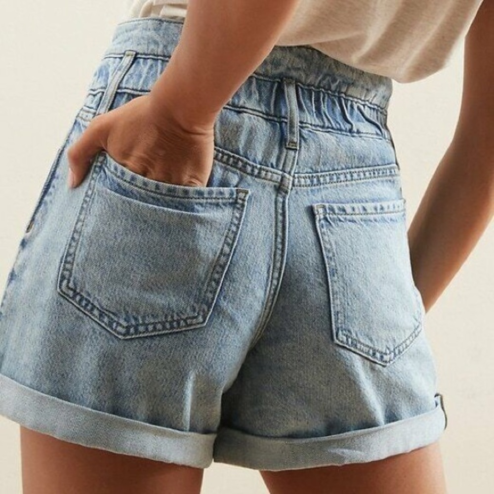 Banana Republic High-Waisted Acid Wash Denim Shorts